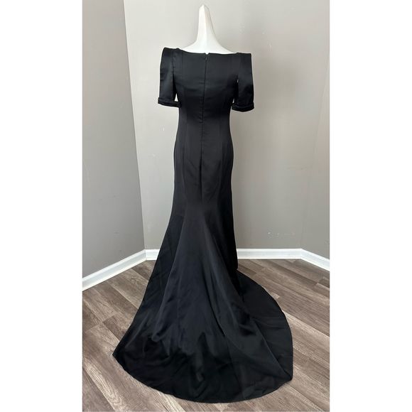 Ozgur Masur Satin Split-Sleeve Gown Size 4 $1796 - Picture 7 of 14